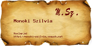 Monoki Szilvia névjegykártya