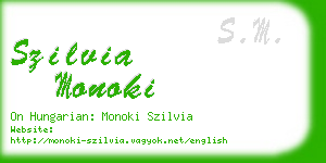 szilvia monoki business card